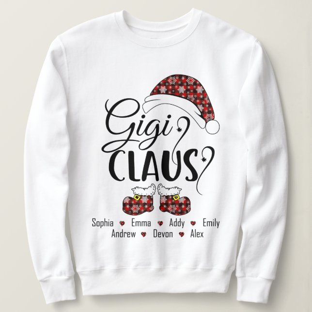 Camiseta Gigi Claus Gift Para O Natal (Frente do Design)