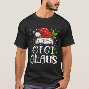 Camiseta Gigi Claus Natal Santa Hat Combinação Família Xma