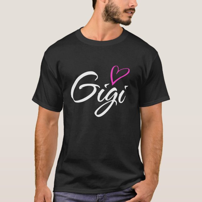 Camiseta Gigi com Presente de Tia Avó Mãe Divertida com Cor (Frente)