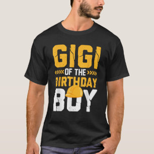 Camiseta Gigi da Fama de Construção de Garoto de Aniversári
