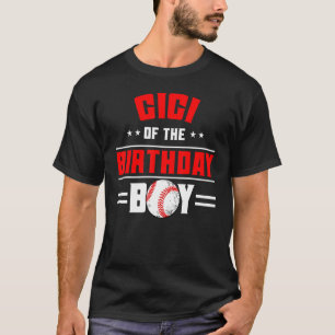 Camiseta Gigi Da Família Tema Birthday Boy Baseball Bda