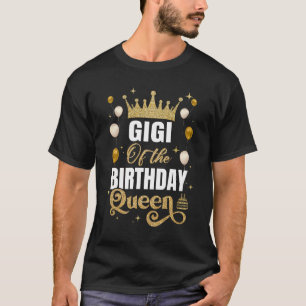 Camiseta Gigi Da Festa De Aniversário Da Rainha Meninas