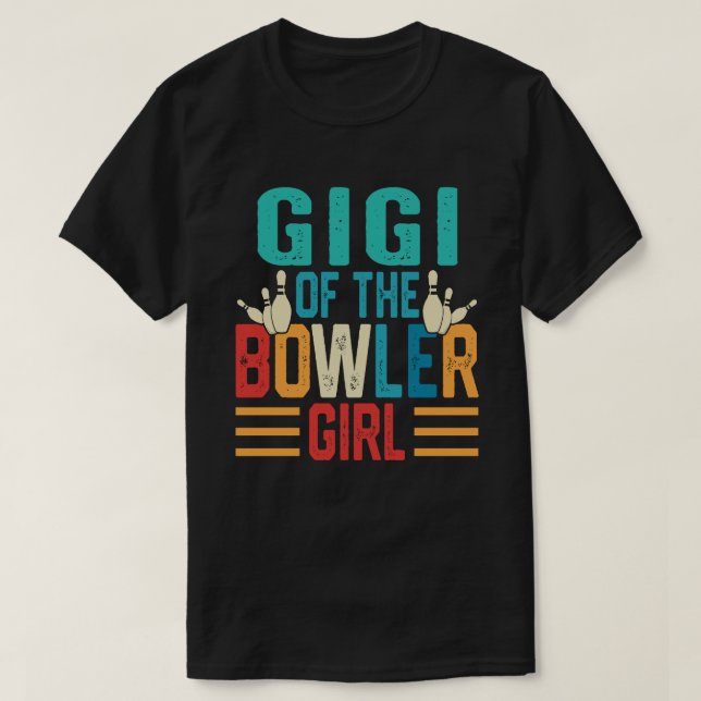 Camiseta GIGI Da Garota Bowler Correspondendo À Boliche Da  (Frente do Design)