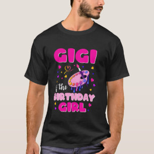 Camiseta Gigi Da Matriz Da Família De Pinturas De Rapariga 
