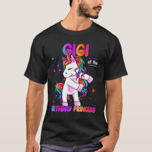 Camiseta Gigi da Princesa de Aniversário a Dabbing Unicorn