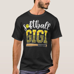 Camiseta Gigi De Softball De Leopardo Jogador De Softball