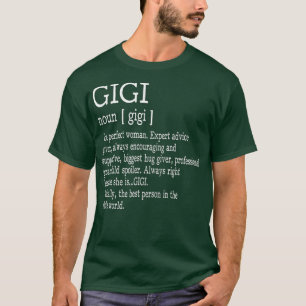 Camiseta Gigi Definition Avó Dia da Mãe Oferece Mulheres