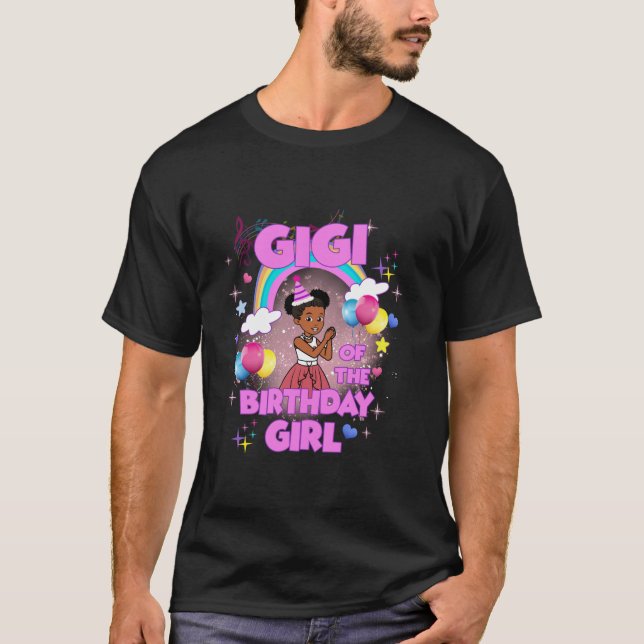 Camiseta Gigi do Aniversário da Gracie, garota de aniversár (Frente)