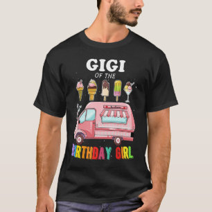 Camiseta Gigi Do Aniversário Do Par De Sorvete De Passageir