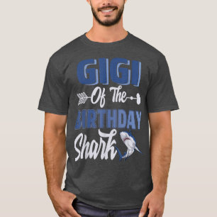 Camiseta Gigi Do Aniversário Garoto Do Oceano Tubarão Que C