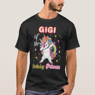 Camiseta Gigi Do Aniversário Princesa Feliz Dabbing Unicor