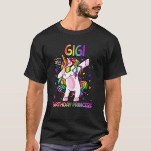 Camiseta Gigi Do Aniversário Princesa Garota Dabbing Unicor