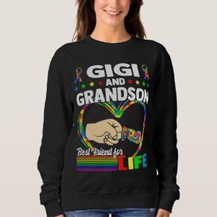 Camiseta Gigi E Avô Apoiam Autismo Adoro Autismo