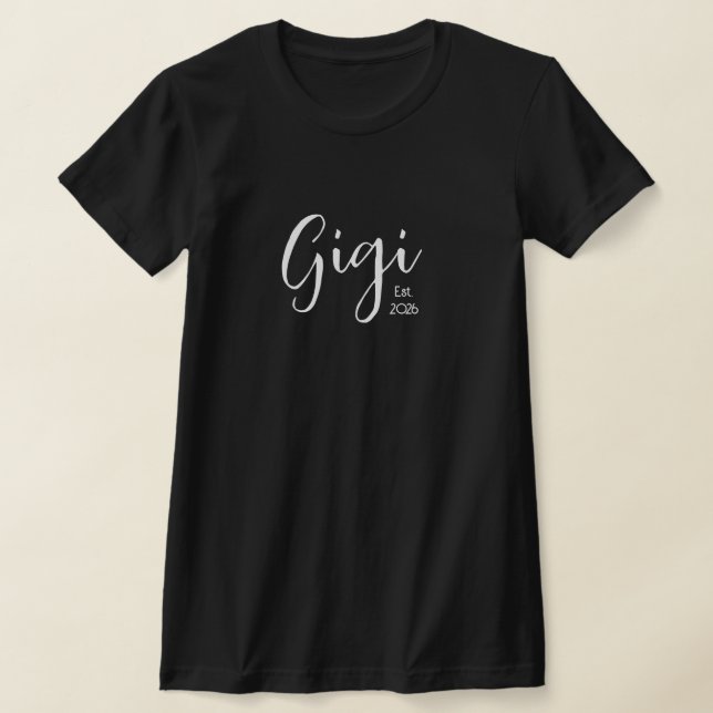 Camiseta Gigi Estabelecida Escrita Branca  (Postura )