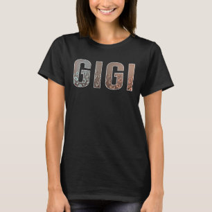 Camiseta Gigi Leopard Imprima a Mãe Vovó Correspondente Fam
