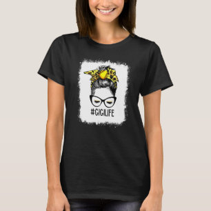 Camiseta Gigi Life Leopard Messy Bun Moth
