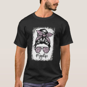 Camiseta Gigi Life Mensagem Bun Leopard Mães Impressas