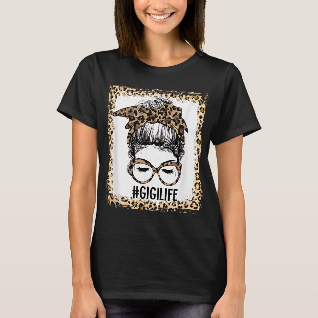 Camiseta Gigi Life Messaging Bun Leopard Natal Mot (Frente)