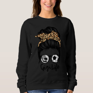 Camiseta Gigi Life Messy Bun Hair Engraçado Soccer Hockey G