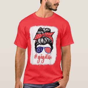 Camiseta Gigi Life patriota engraçado para vovó mulher na m
