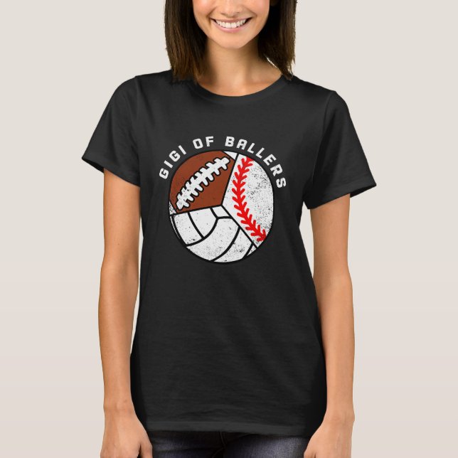 Camiseta Gigi Of Ballers Baseball Volleyball Football Gigi (Frente)