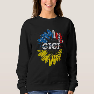 Camiseta Gigi Patriótico Americano Sunflower Bandeira 4º
