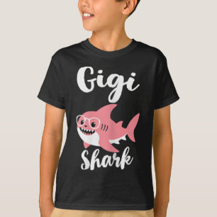 Camiseta Gigi Shark Dia de as mães Vovó Engraçado