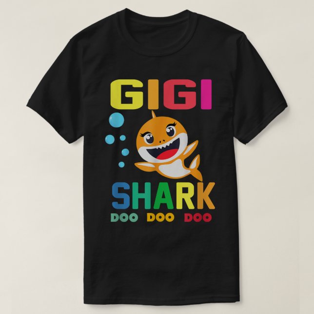Camiseta Gigi SharkGigi Shark Lover Family Mothers Day  (Frente do Design)