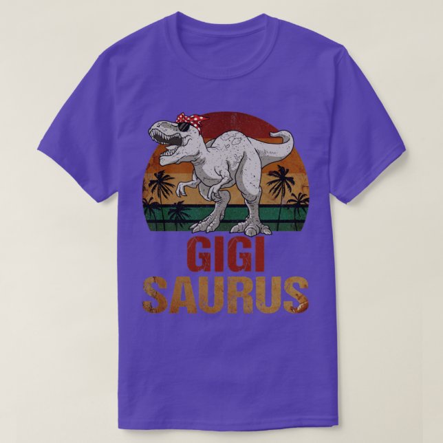 Camiseta Gigisaurus T Rex Dinosaur Gigi Saurus Vintage (Frente do Design)