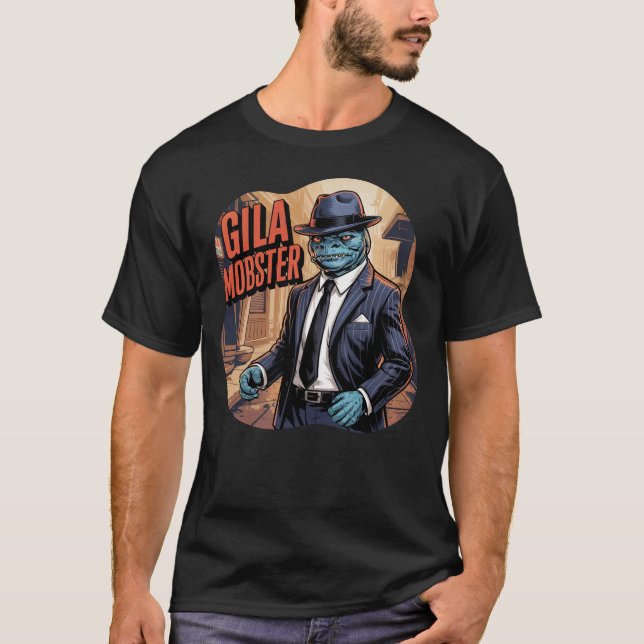 Camiseta Gila Mobster Ilustração Combo Criatura Funny (Frente)