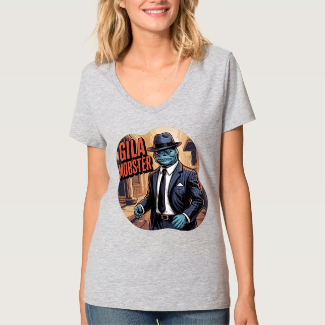 Camiseta Gila Mobster Ilustração Combo Criatura Funny (Frente)
