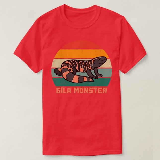 Camiseta Gila Monster Vintage Sunset (Frente do Design)
