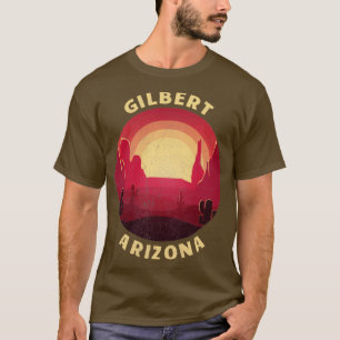 Camiseta Gilbert Arizona Desert Illustração Vintage Souven