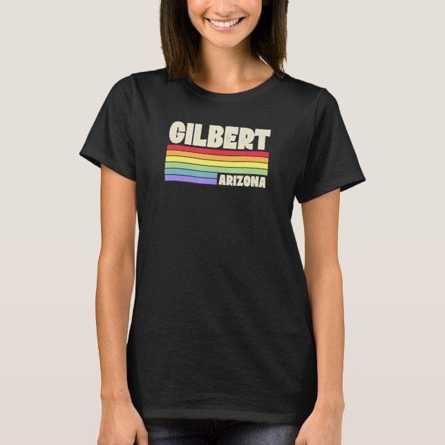 Camiseta Gilbert Arizona Pride Rainbow Flag Orgulho gay Mer (Frente)