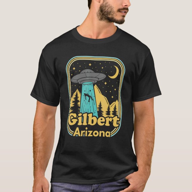 Camiseta Gilbert Arizona Ufo Alienígena Hunter Irônico 80 (Frente)