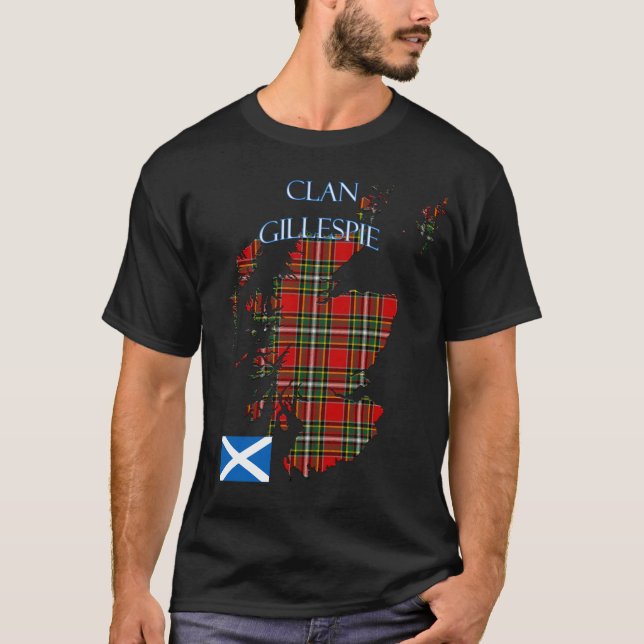 Camiseta Gillespie Scottish Clan Tartan Scotland (Frente)