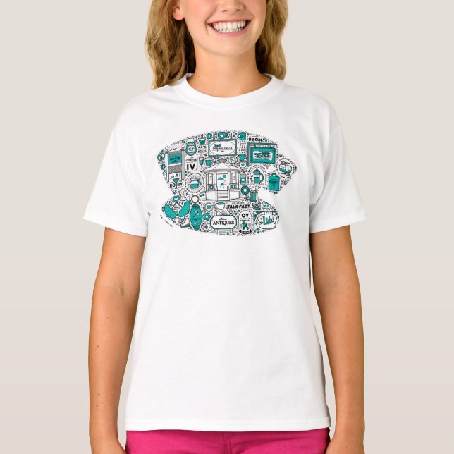 Camiseta Gilmore Girls Doodle Art (Frente)