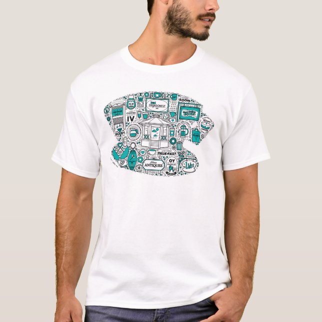 Camiseta Gilmore Girls Doodle Art (Frente)