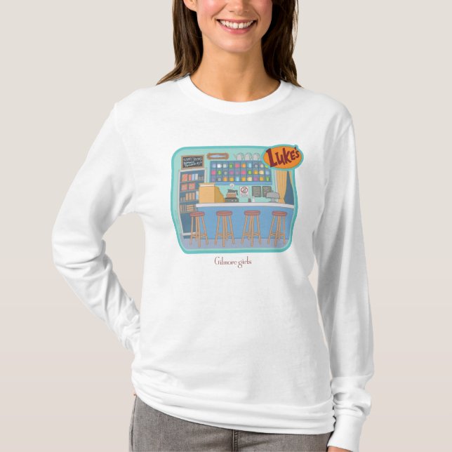 Camiseta Gilmore Girls | O Gráfico do Diner do Luke (Frente)