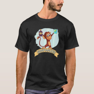 Camiseta Gin Chimp Gosta De Beber Cocktails De Gin Com Amig