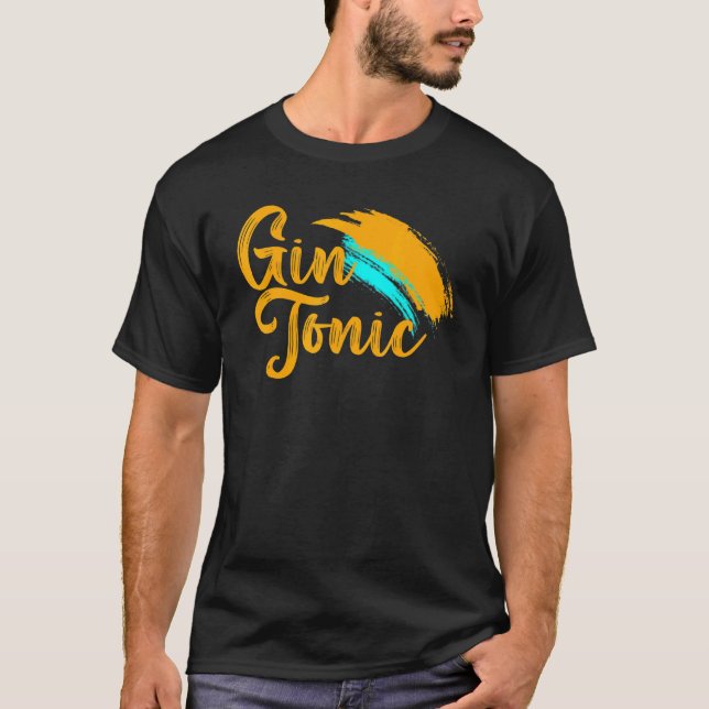 Camiseta Gin Tonic Gin Nightlife Club Para Homens (Frente)