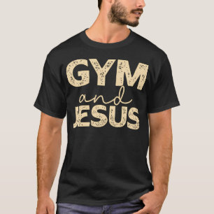 Camiseta Ginásio Angustiado E Jesus Jesus Engraçado Cristão
