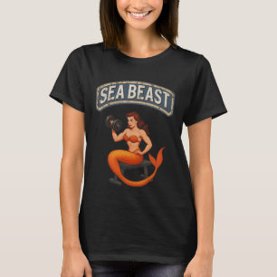 Camiseta Ginásio da Fera do Mar Sereia   Roupas Ativas de P