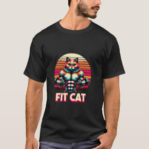 Camiseta Ginásio de Gato Fitness Divertido - Fitness Pôr do