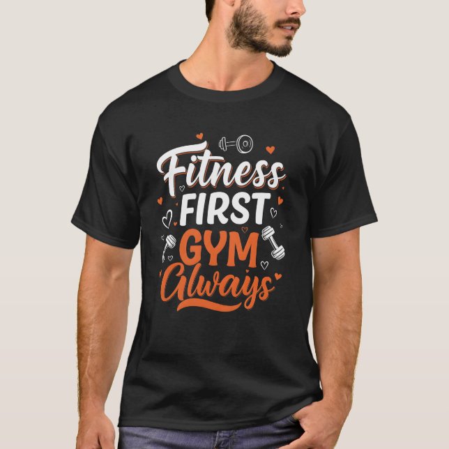 Camiseta Ginásio Fitness primeiro sempre  (Frente)