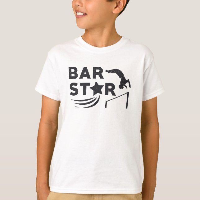Camiseta ginasta Acrobat Beam, estrela do Bar Inven (Frente)