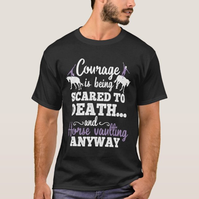 Camiseta Ginasta Acrobática de Cavalas Raparigas Saltadores (Frente)