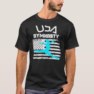 Camiseta ginasta Americana de Gymnast American Flag Tokyo G