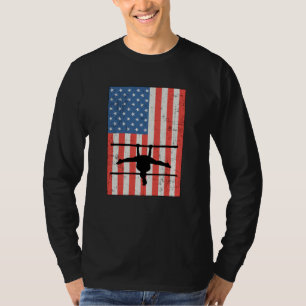Camiseta ginasta Bares de Sinalizador Americano