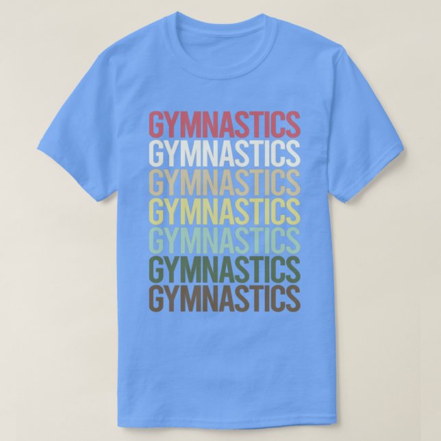 Camiseta ginasta Colorida de Gymnética de Texto (Frente do Design)
